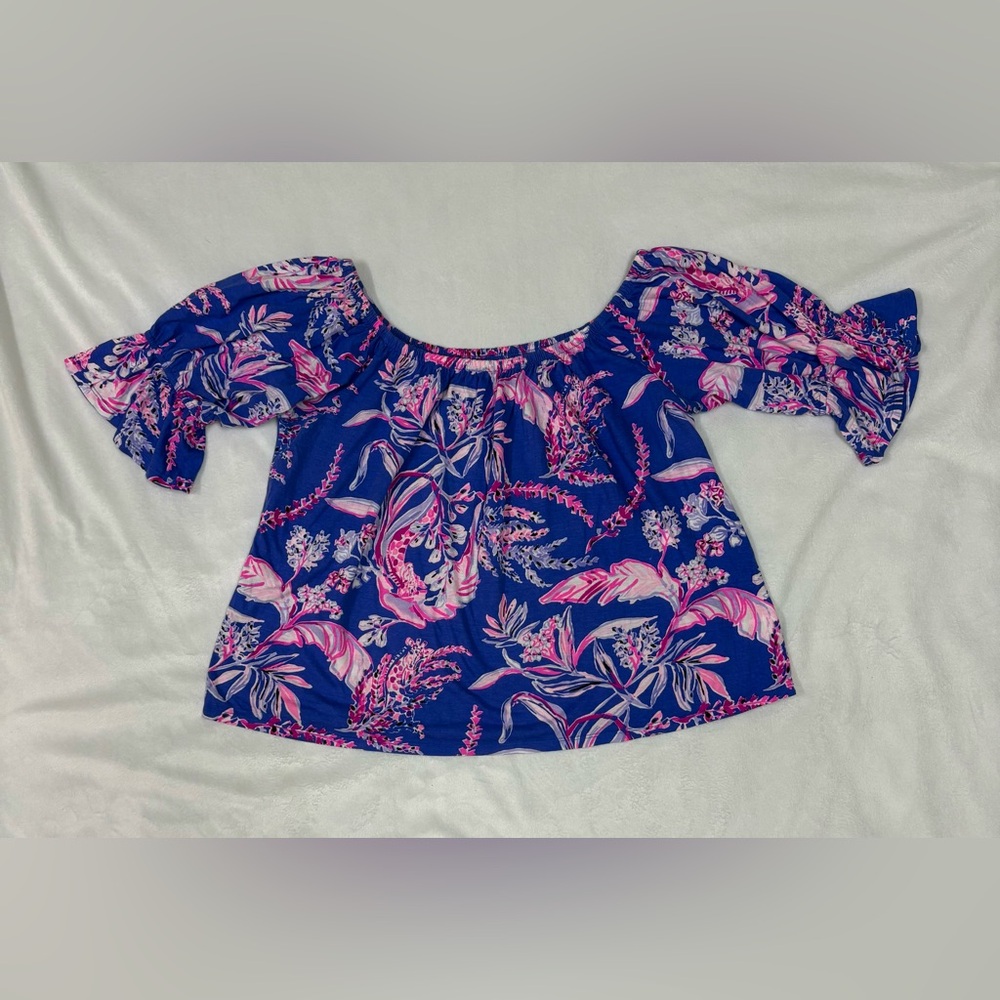 Lilly Pulitzer Pink and Blue Floral Top